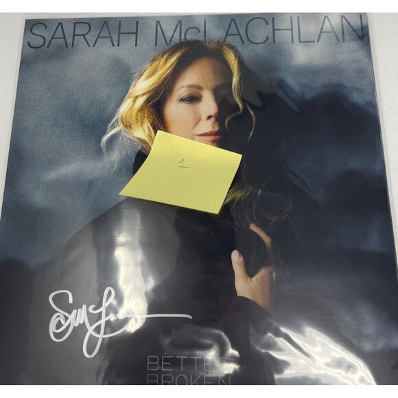 Sarah McLachlan Better Broken Signed Vinyl Sleeve Silver Autograph Record - Picture 7 of 7